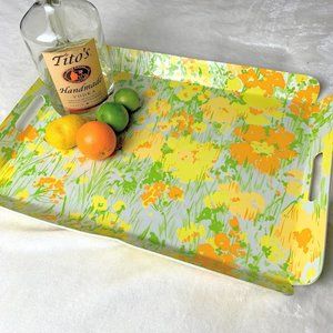 Vintage 70's Floral Serving Tray